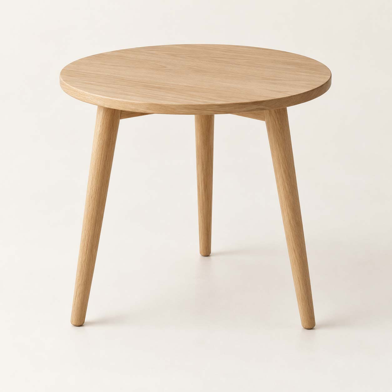 Oak Side Table - product card from your Shopify store Round oak side table with three legs