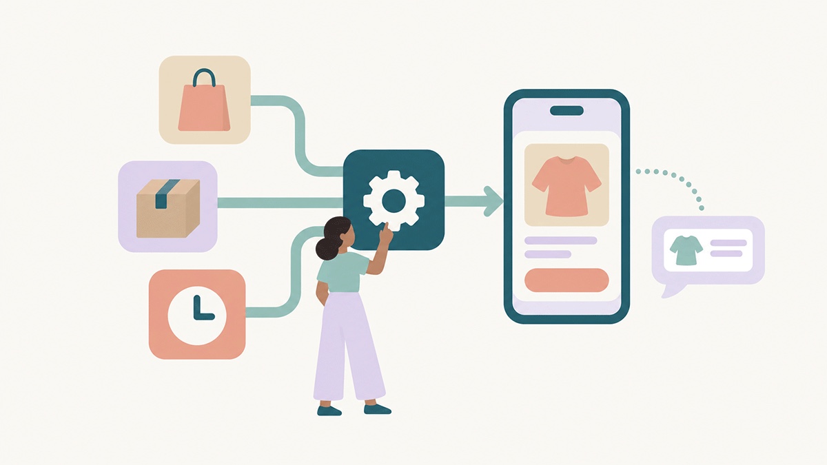 Order, parcel and timer triggers in Shopify Flow sending an RCS message with SMS fallback